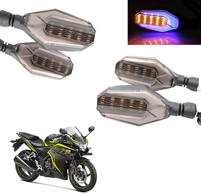 COMICAL Front, Rear LED Indicator Light for Honda CBR 250R(Blue, Yellow)