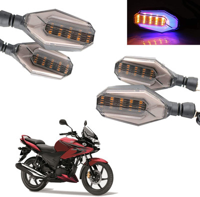 COMICAL Front, Rear LED Indicator Light for Honda CBF 125(Blue, Yellow)