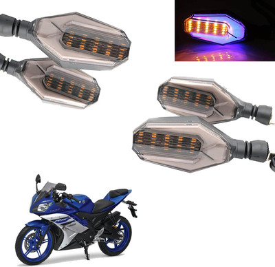 COMICAL Front, Rear LED Indicator Light for Yamaha R15(Blue, Yellow)