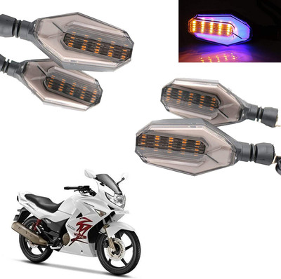 COMICAL Front, Rear LED Indicator Light for Hero Karizma(Blue, Yellow)