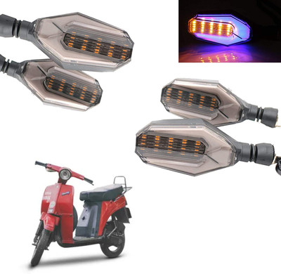 COMICAL Front, Rear LED Indicator Light for Bajaj Sunny(Blue, Yellow)