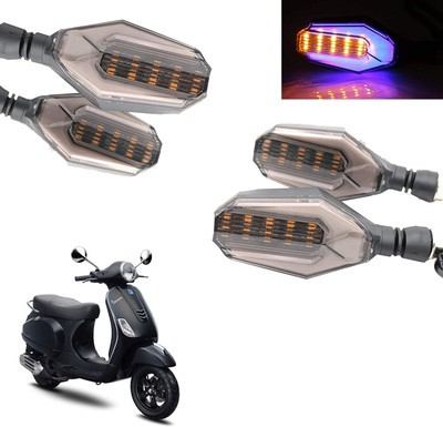 COMICAL Front, Rear LED Indicator Light for Piaggio Vespa LX(Blue, Yellow)