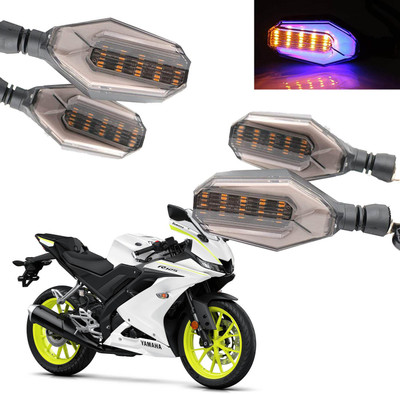 COMICAL Front, Rear LED Indicator Light for Yamaha YBR 125(Blue, Yellow)