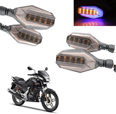 COMICAL Front, Rear LED Indicator Light for Hero CBZ Xtreme(Blue, Yellow)