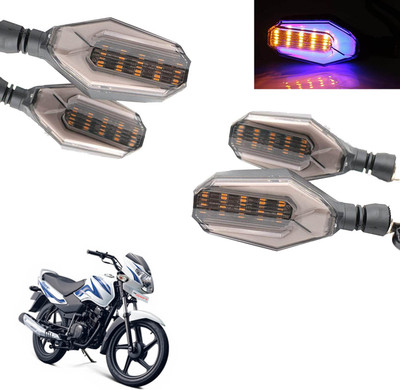 COMICAL Front, Rear LED Indicator Light for TVS Sport(Blue, Yellow)