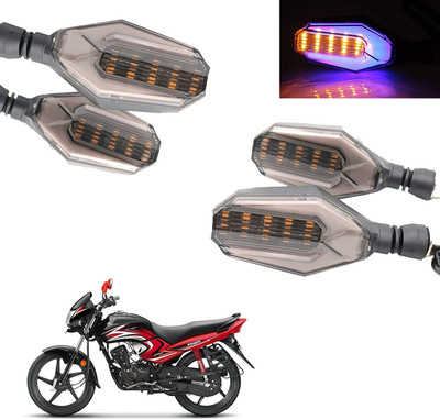 COMICAL Front, Rear LED Indicator Light for Honda Dream Yuga(Blue, Yellow)