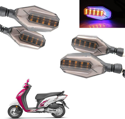 COMICAL Front, Rear LED Indicator Light for Honda Activa i(Blue, Yellow)