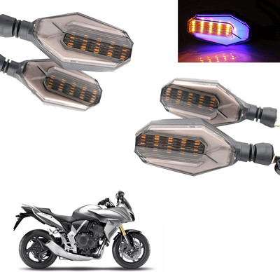 COMICAL Front, Rear LED Indicator Light for Honda CBF 150(Blue, Yellow)