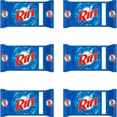 Rin 250 GM soap (PACK OF 6) Detergent Bar Detergent Bar(250 g, Pack of 6)