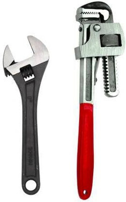 DHATRI TOOLS 8 INCH ADJUSTABLE,12 INCH PIPE WRENCH HAVY DUTY Single Sided Pipe Wrench(Pack of 1)