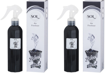 Sol Oudh Car Freshener Spray Black Oud Air Freshner - Pack of 2 (2 x 250ml)(2 x 250 ml)