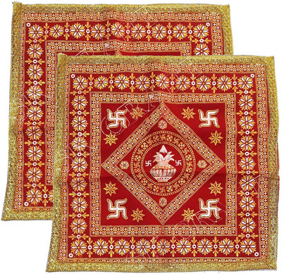 SK Craft Hindu Altar Cloth(Pack of 2)