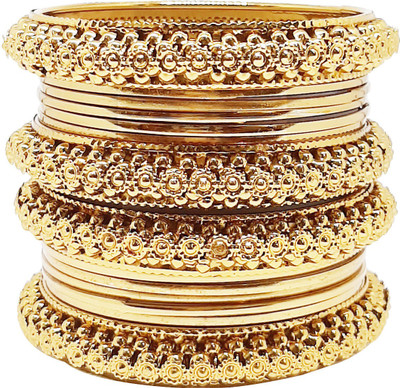 Chrishan Alloy Silver Bangle Set(Pack of 2)