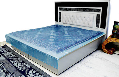 BONA SORT 160 TC Polyester Double Floral Flat Bedsheet(Pack of 1, Blue)