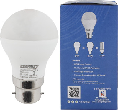 ORBIT LED 9 W Basic Round B22 LED Bulb(White)