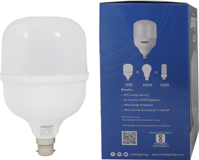 ORBIT LED 50 W Basic Round B22 LED Bulb(White)