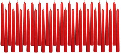 atorakushon ® Smokeless and Dripless Scented Taper Stick Candles for Decorations Any Festival & Party Candle(Red, Pack of 32)