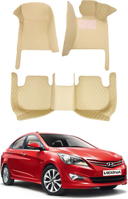 AYW Leatherite 7D Mat For  Hyundai Verna(Beige)