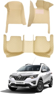 AYW Leatherite 7D Mat For  Renault Triber(Beige)