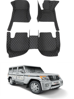 AYW Leatherite 7D Mat For  Mahindra Bolero(Black)