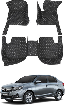 AYW Leatherite 7D Mat For  Honda Amaze(Black)