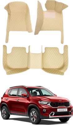 AYW Leatherite 7D Mat For  Kia Sonet(Beige)