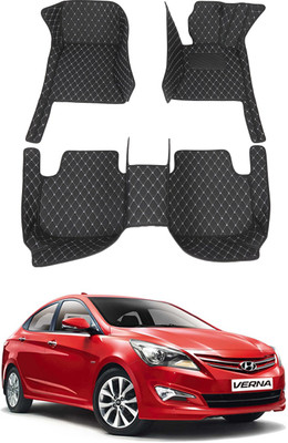 AYW Leatherite 7D Mat For  Hyundai Verna(Black)