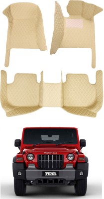 AYW Leatherite 7D Mat For  Mahindra Thar(Beige)