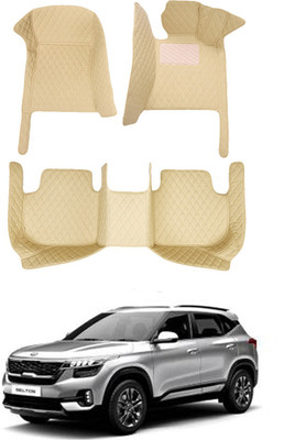 AYW Leatherite 7D Mat For  Kia Seltos(Beige)