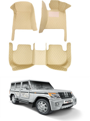 AYW Leatherite 7D Mat For  Mahindra Bolero(Beige)
