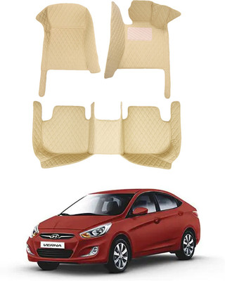 AYW Leatherite 7D Mat For  Hyundai Verna(Beige)