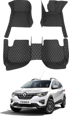 AYW Leatherite 7D Mat For  Renault Triber(Black)