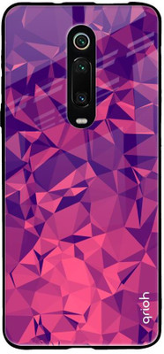QRIOH Glass Back Cover for Mi K20(Multicolor, Grip Case, Silicon, Pack of: 1)
