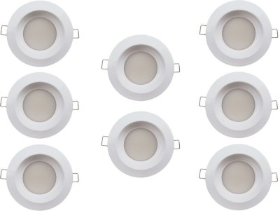 BENE 6w Round Ceiling Light , Color of LED Blue (Pack of 8 Pcs) Recessed Ceiling Lamp(Blue)