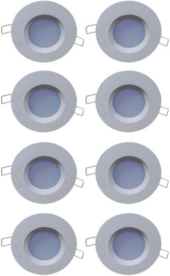 BENE 3w Round Ceiling Light, Color of LED Green (Pack of 8 Pcs) Recessed Ceiling Light Ceiling Lamp(Green)