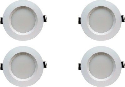 BENE 5w Round Ceiling Light , Color of LED White (Pack of 4 Pcs) Recessed Ceiling Lamp(White)