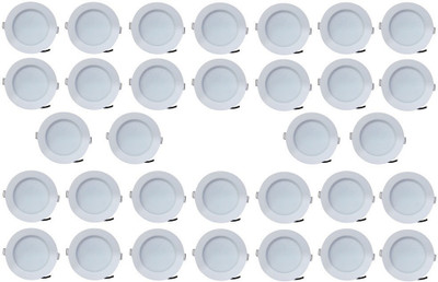 BENE 7w Round Ceiling Light , Color of LED Red (Pack of 32 Pcs) Recessed Ceiling Light Ceiling Lamp(Red)