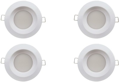 BENE 6w Round Ceiling Light , Color of LED Warm White (Yellow) (Pack of 4 Pcs) Recessed Ceiling Lamp(Yellow)