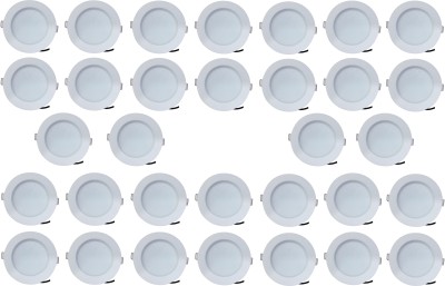 BENE 7w Round Ceiling Light , Color of LED Blue (Pack of 32 Pcs) Recessed Ceiling Lamp(Blue)