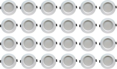 BENE 5w Round Ceiling Light , Color of LED White (Pack of 24 Pcs) Recessed Ceiling Lamp(White)