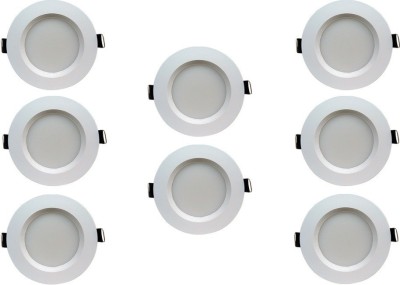 BENE 5w Round Ceiling Light , Color of LED Green (Pack of 8 Pcs) Recessed Ceiling Lamp(Green)