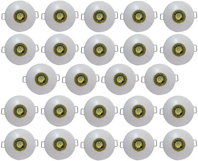 BENE 3w Round Ceiling Light , Color of LED Green (Pack of 24 Pcs) Recessed Ceiling Lamp(Green)