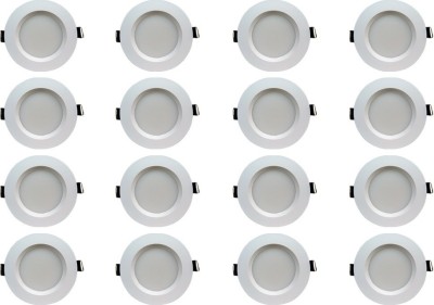 BENE 5w Round Ceiling Light , Color of LED White (Pack of 16 Pcs) Recessed Ceiling Lamp(White)