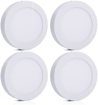 BENE Bene LED 6w Round Surface Panel Ceiling Light, Color of LED White (Pack of 4 Pcs) Recessed Ceiling Lamp(White)