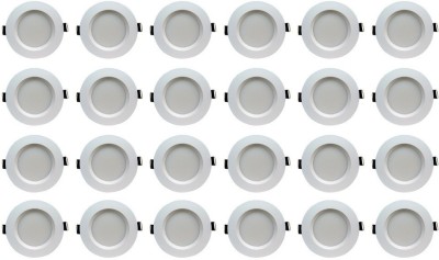 BENE 5w Round Ceiling Light , Color of LED Green (Pack of 24 Pcs) Recessed Ceiling Lamp(Green)
