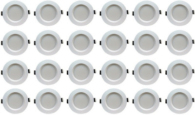 BENE 5w Round Ceiling Light , Color of LED Green (Pack of 24 Pcs) Recessed Ceiling Lamp(Green)