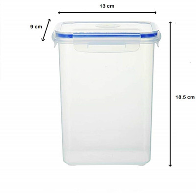 ENTITY Plastic Fridge Container  - 1500 ml(Pack of 2, Clear)