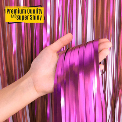 SYGA Dark Purple Metalic Decoration Curtain Foil for Party Celebrations