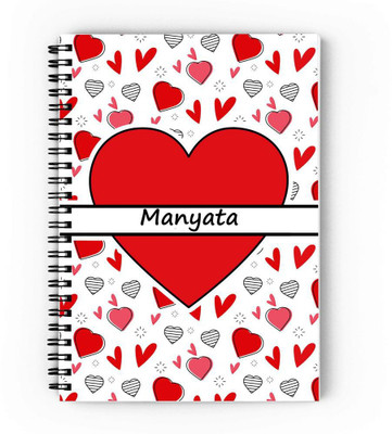 epheriwala Love Manyata A5 Diary Ruled 160 Pages(Red, White)