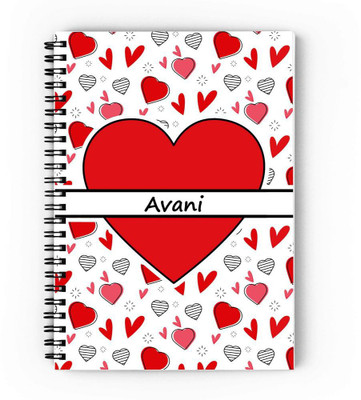 epheriwala Love Avani A5 Diary Ruled 160 Pages(Red)